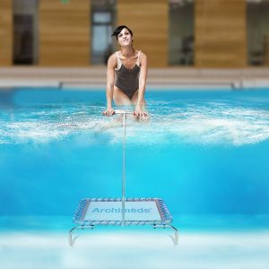 trampoline de piscine - trampoline aquatique - aqua jump - aquafitness - archimède
