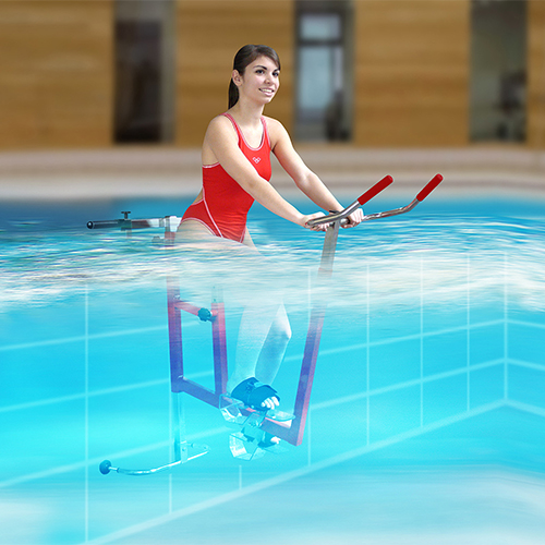 Vélo suspendu de piscine - aquabike Clem - archimède