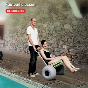 Fauteuil handicapé d'accès à la piscine - Fauteuil tout terrains PMR - Archimède